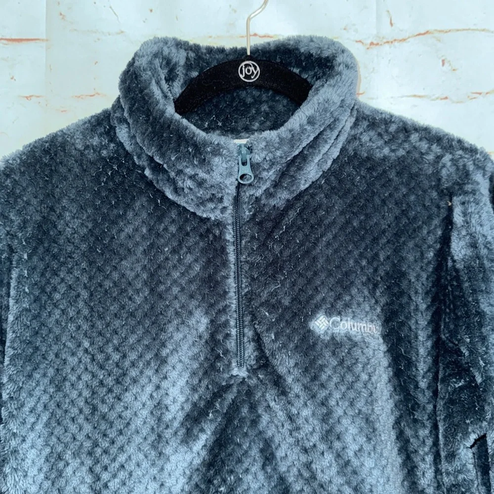 COLUMBIA 1/4 Zip Womens Serpa Fleece Pullover Lightweight Jacket Large Green L